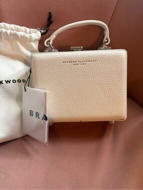 Brandon Blackwood New York White Mini Trunk Top-Handle Bag